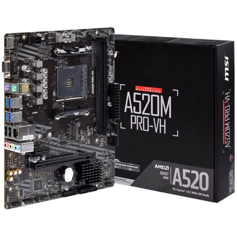 MOTHER MSI AM4 A520M-A PRO BOX M-ATX
