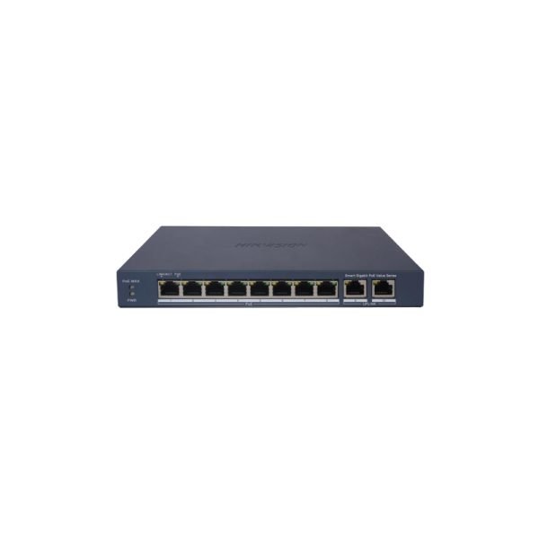 SWITCH 8 PUERTOS GIGABIT POE HIKVISION